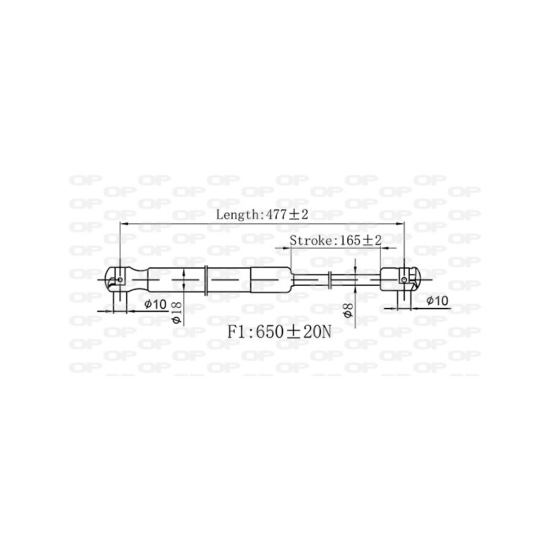 Molla A Gas Portellone posteriore destro/Sinistro per Opel Astra J GSR6560.00