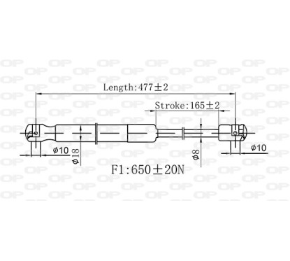Molla A Gas Portellone posteriore destro/Sinistro per Opel Astra J GSR6560.00 - 80-GSR6560.00 - 80-GSR6560.00