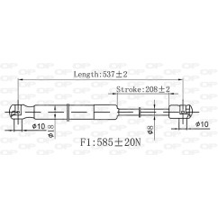 Molla A Gas Portellone posteriore destro/Sinistro per Ford Mondeo GSR6571.00