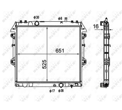 Radiatore Toyota 58491