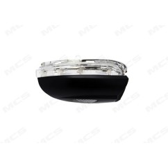 Calotta destro (Nera) (Inferiore) C/Fanale+L.cortesia per Volkswagen Golf (VI), Golf (VI) Gti-Gtd e Touran 333016 -