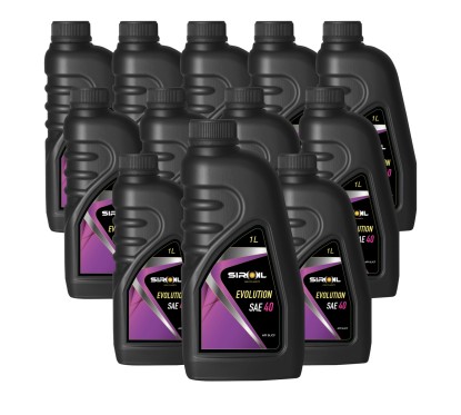 EVOLUTION SAE 40 | Olio Motore Minerale Monogrado Benzina e Diesel | API SL/CF | 12 x 1 L - 27O-14301 - 27O-14301