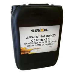 ULTRASINT SAE FE 0W-20 C5 HTHS 2.6 | Olio Sintetico API SP | ACEA C5/C6 | 4 x 5 L | 10305